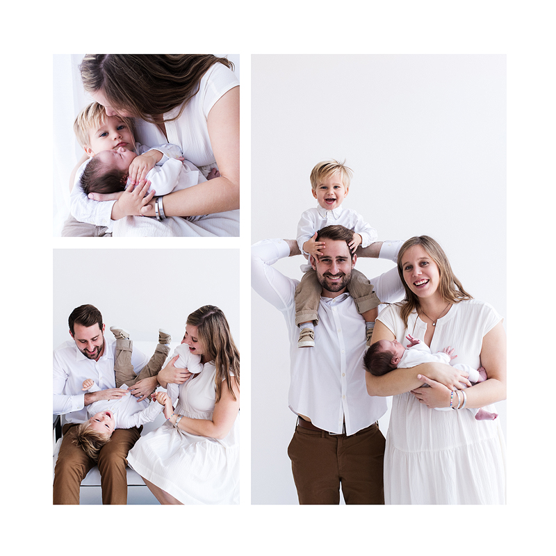 Family of four newborn session St. Louis Newborn Photography Studio